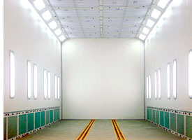 two side downdraft paint booth