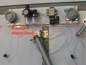 pressure alarm system