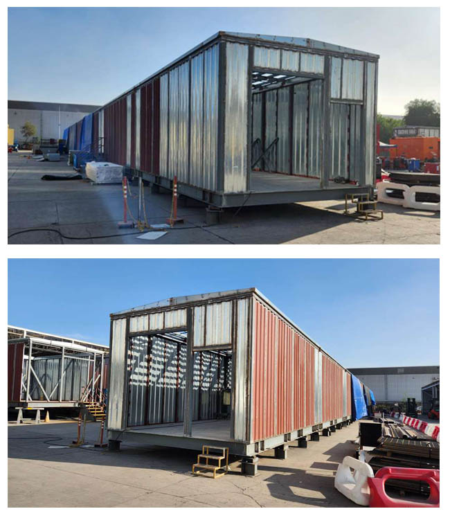 large work piece photo retractable paint booth used for this large work piece